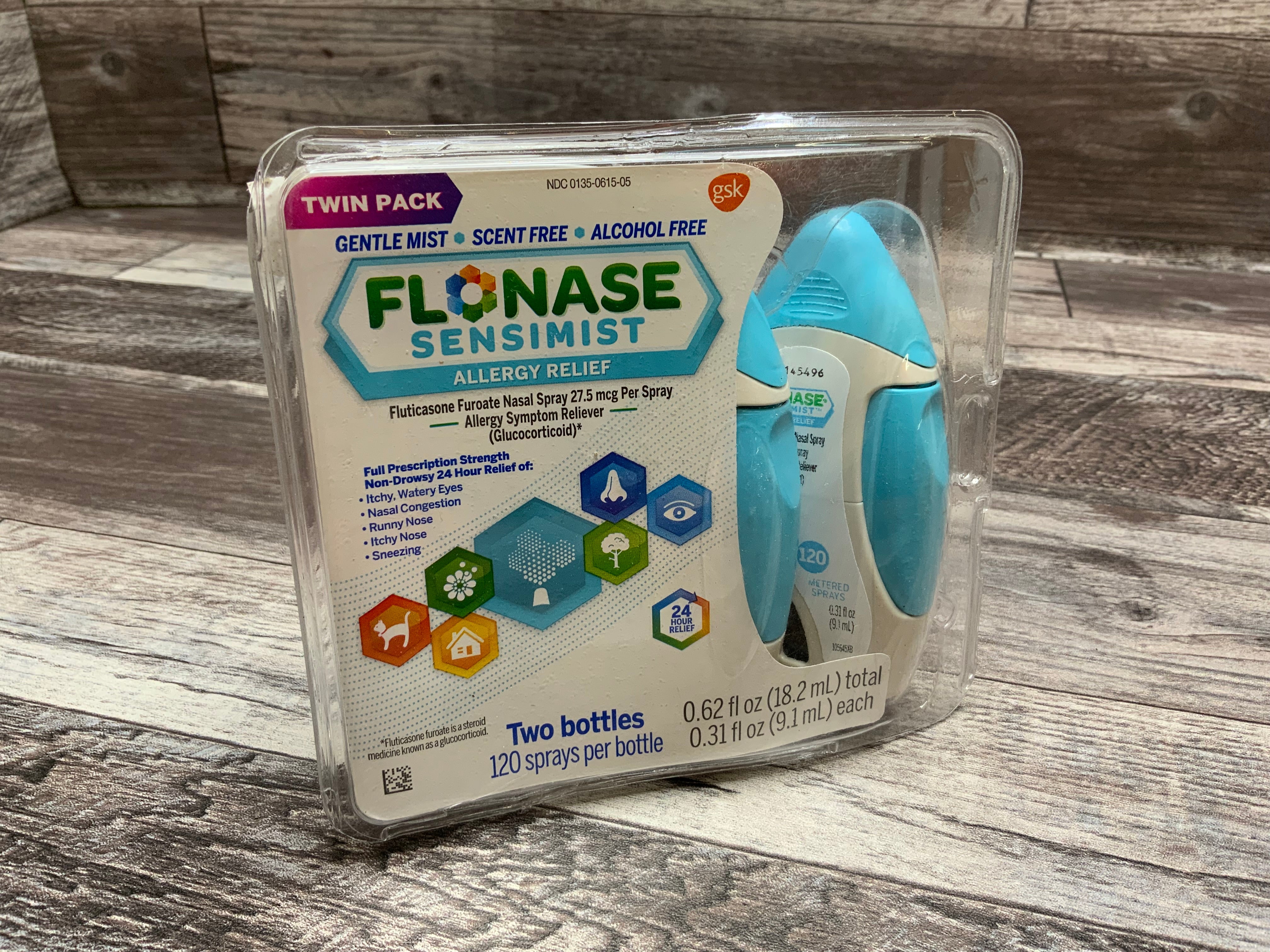 Flonase Sensimist Allergy Relief Nasal Spray, 240 Count 2 bottles(0.62fl.oz) (8066904064238)
